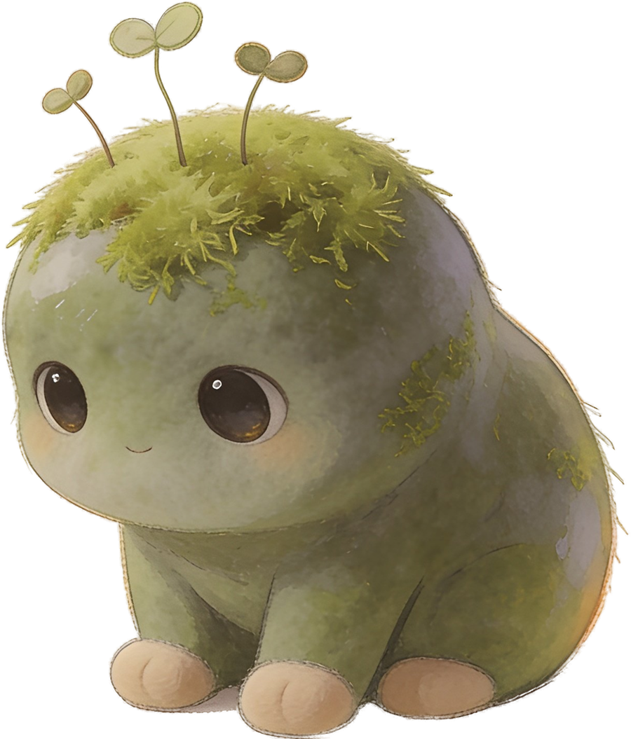 mossy looking at you, warm and attentive