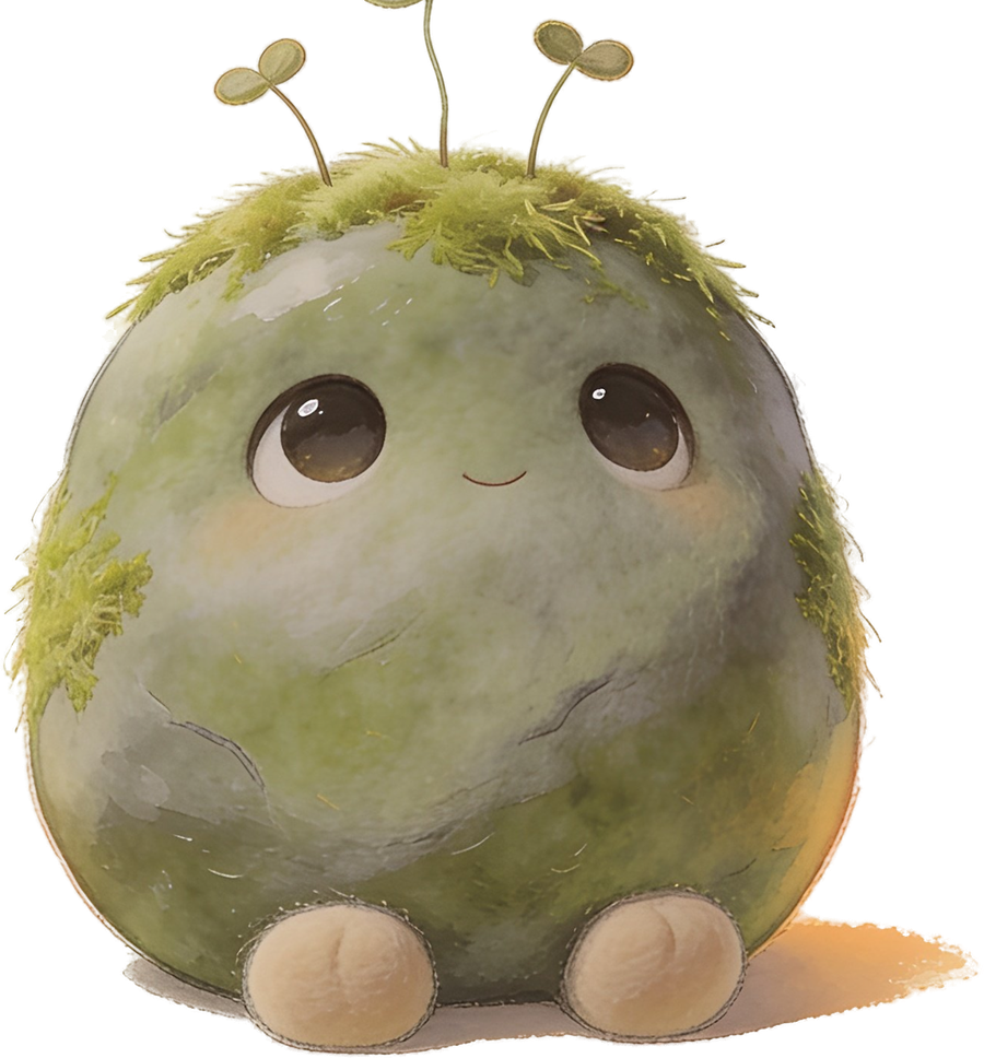 mossy, calm and content